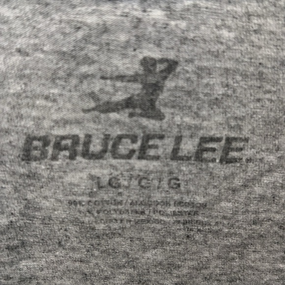 Grey Bruce Lee Sz Men’s Large Short Sleeved T-Shirt by Bruce Lee Tees - Picture 3 of 4